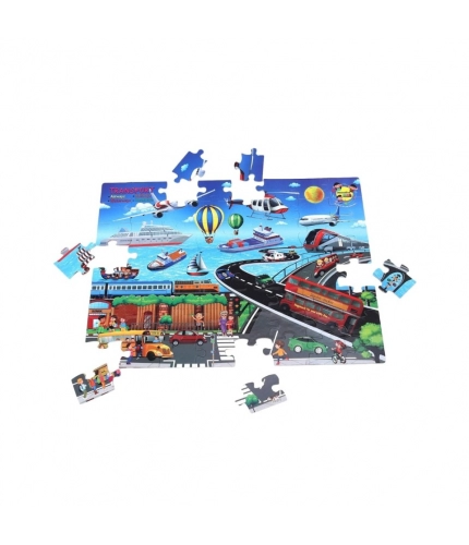 64_Pcs Set Transport Puzzle | Cardboard | Educational Toys | 4+ Years 64_Pcs Set Transport Puzzle | Cardboard | Educational Toys | 4+ Years