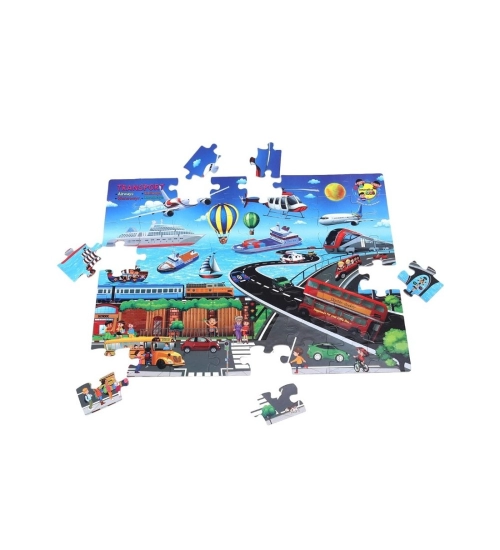 64_Pcs Set Transport Puzzle | Cardboard | Educational Toys | 4+ Years