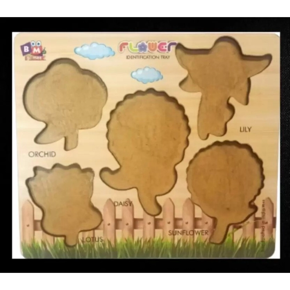 Wooden Puzzle - Flowers | Wood | Educational Toys | 3+ Years Wooden Puzzle - Flowers | Wood | Educational Toys | 3+ Years