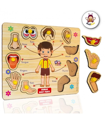 Wooden Puzzle - Body parts | Wood | Educational Toys | 3+ Years