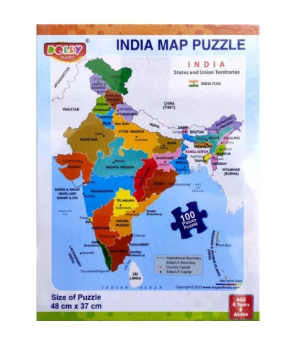 India Map Puzzle | Cardboard | Educational Toys | 3+ Years India Map Puzzle | Cardboard | Educational Toys | 3+ Years