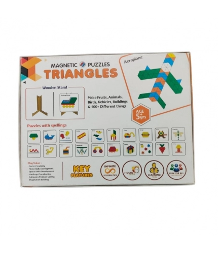 Magnetic Puzzle Triangle | Cardboard | Educational Toys| 3+ Years Magnetic Puzzle Triangle | Cardboard | Educational Toys| 3+ Years