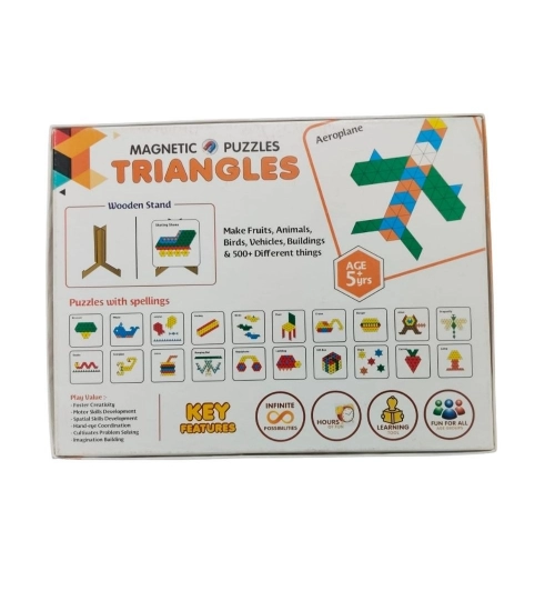 Magnetic Puzzle Triangle |   Cardboard  |   Educational Toys| 3+ Years