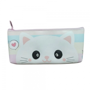 Pack Of_2 Kitten Cartoon Printed Pencil pouch |   Canvas  |   Stationery | 3+ Years