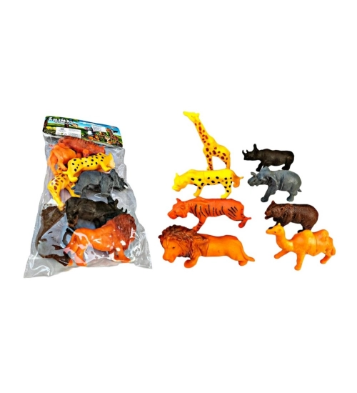 8_Pcs Set For Wild PVC Animals| Cardboard | Toys | 5+ Years