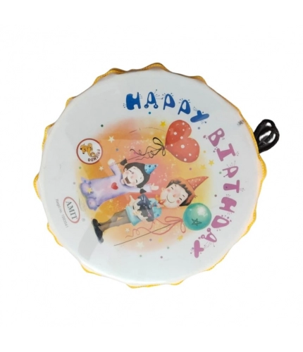 Happy BirthDay Theme Printed Musical Dhol | Plastic Toys| 6+ Months