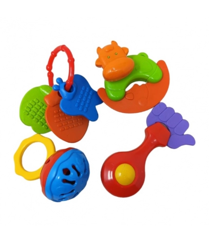 Infant Rattle Set (4 pcs) | ‎Plastic | Toys | 3+ Months