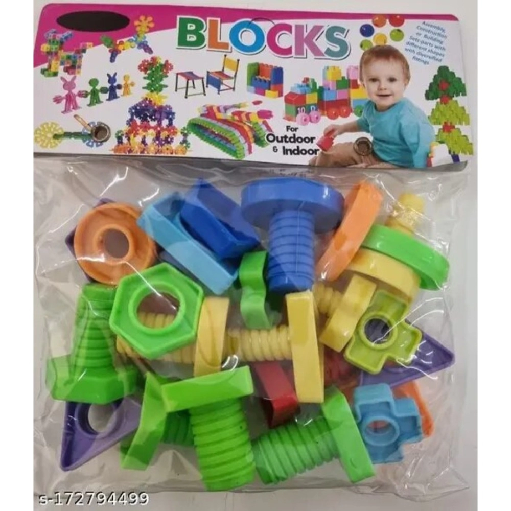 Nut & Bolt PVC Block | Plastic | Toys | 3+ Years Nut & Bolt PVC Block | Plastic | Toys | 3+ Years
