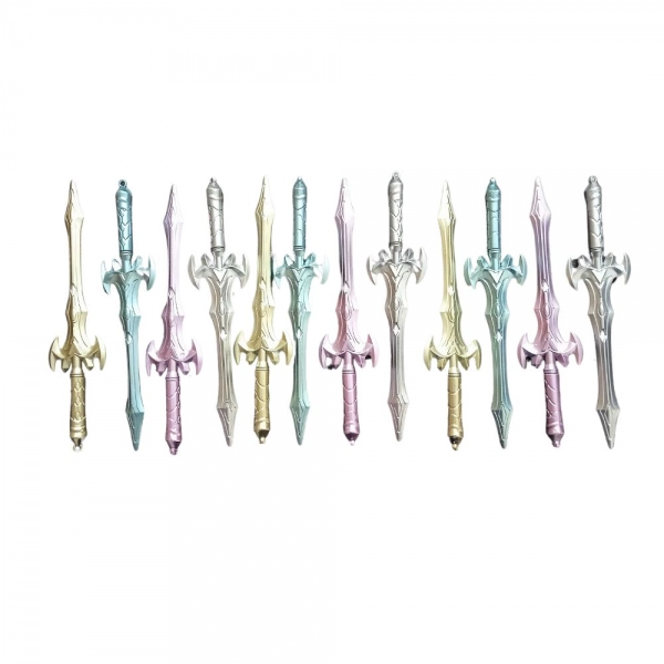 Dropship 12 PCS_Set Talwar Star Style Sword Novelty  Ball Pen  | Plastic | Stationery | 5+ Years