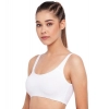 Dropship Enamor SB06 Women's Cotton Low Impact Non-Padded, Non-Wired, High-Coverage Bra (White)