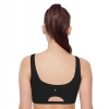 Dropship Enamor SB06 Women's Cotton Low Impact Non-Padded, Non-Wired, High-Coverage Bra (Black)