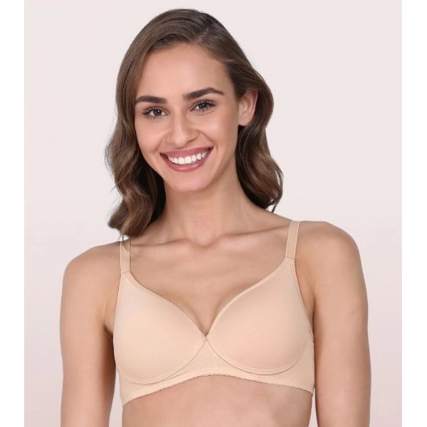 Dropship Enamor A039 Women's Cotton Non-Wired &amp; Medium Coverage T-Shirt Bra (Skin)