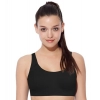 Dropship Enamor SB06 Women's Cotton Low Impact Non-Padded, Non-Wired, High-Coverage Bra (Black)