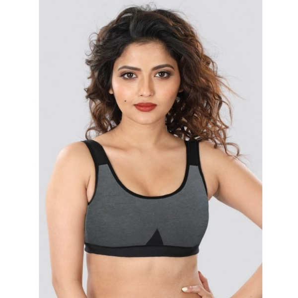 Dropship Dermawear SB-1103 Women's 4D Stretch Sports Bra (Dark-Grey)
