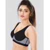 Dropship Dermawear SB-1102 Women's 4D Stretch Sports Bra (Black-Grey)