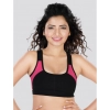 Dropship Dermawear SB-1101 Women's 4D Stretch Sports Bra (Black-Pink)