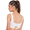 Dropship Enamor SB06 Women's Cotton Low Impact Non-Padded, Non-Wired, High-Coverage Bra (White)