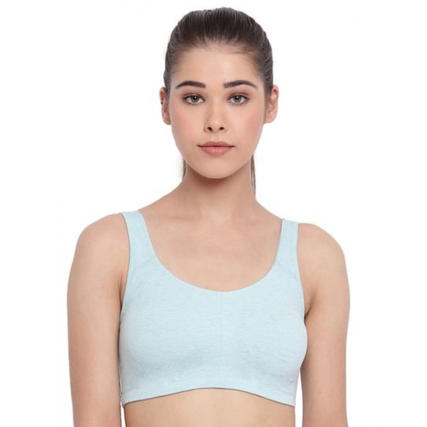 Dropship Enamor SB06 Women's Cotton Low Impact Non-Padded, Non-Wired, High-Coverage Bra (Capri-Melange)