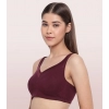 Dropship Enamor A112 Women's Cotton Full Support Bra (GrapeWine)
