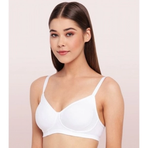 Enamor A042 Women's Cotton Everyday Non Padded And Wirefree Bra (White)