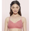 Dropship Enamor A042 Women's Cotton Everyday Non Padded And Wirefree Bra (Tomato-Melange)