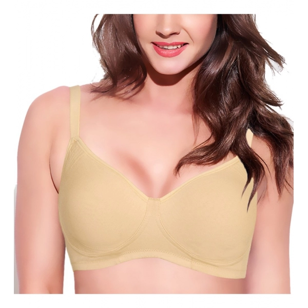 Dropship Enamor A042 Women's Cotton Everyday Non Padded And Wirefree Bra (PaleSkin)