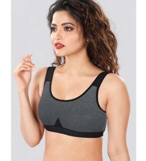 Dermawear SB-1103 Women's 4D Stretch Sports Bra (Dark-Grey)