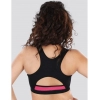 Dropship Dermawear SB-1101 Women's 4D Stretch Sports Bra (Black-Pink)
