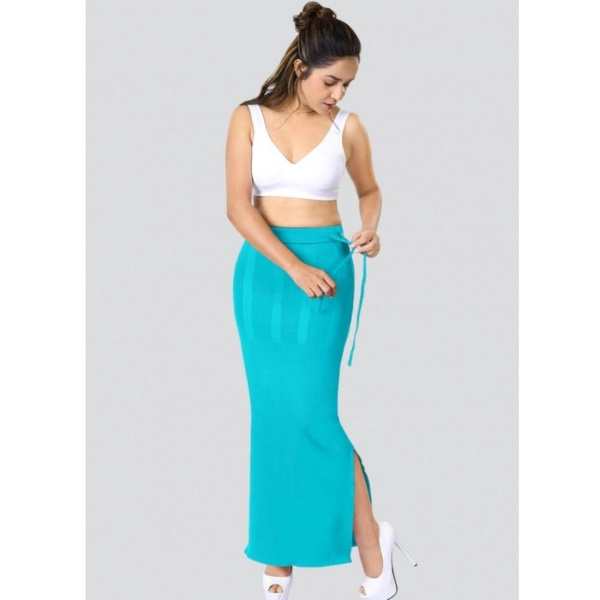 Dropship Dermawear Women's 4D Stretch Saree Shapewear (Turquoise-Blue)