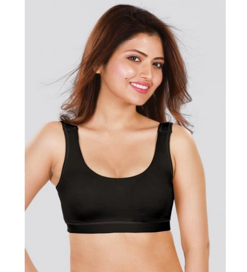 Dermawear SB-1104 Women's 4D Stretch Sports Bra (Black)