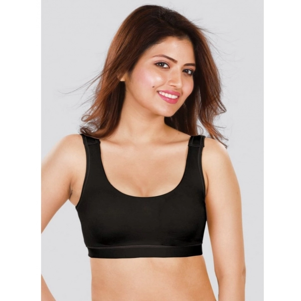 Dropship Dermawear SB-1104 Women's 4D Stretch Sports Bra (Black)