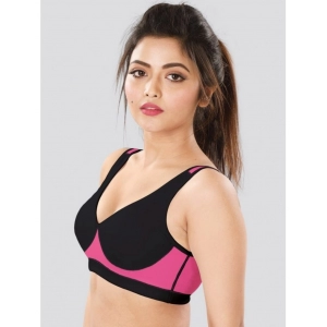 Dermawear SB-1102 Women's 4D Stretch Sports Bra (Black-Pink)