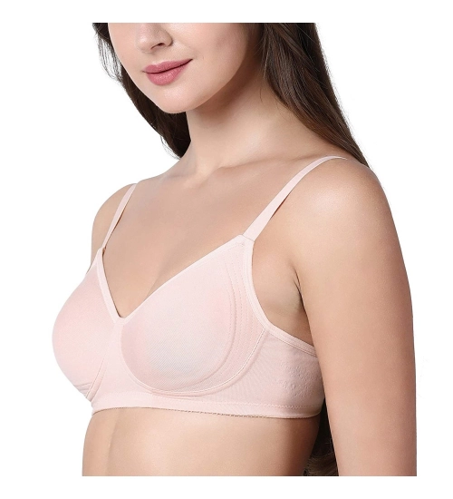 Enamor A042 Women's Cotton Everyday Non Padded And Wirefree Bra (Pearl)