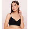 Dropship Enamor A042 Women's Cotton Everyday Non Padded And Wirefree Bra (Black)