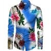 Men's Casual Floral Printed Cotton Blend Unstitched Shirt Fabric 1.6 Mtrs (Blue) Men's Casual Floral Printed Cotton Blend Unstitched Shirt Fabric 1.6 Mtrs (Blue)