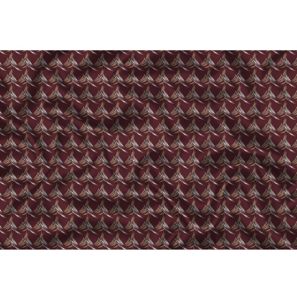 Men's Casual Floral Printed Cotton Blend Unstitched Shirt Fabric 1.6 Mtrs (Maroon)