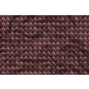 Generic Men's Casual Floral Printed Cotton Blend Unstitched Shirt Fabric 1.6 Mtrs (Maroon)