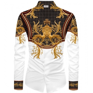 Generic Men's Casual Floral Printed Cotton Blend Unstitched Shirt Fabric 1.6 Mtrs (Multicolor)