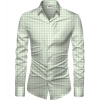 Men's Casual Floral Printed Cotton Blend Unstitched Shirt Fabric 1.6 Mtrs (Green)