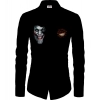 Men's Casual Floral Printed Cotton Blend Unstitched Shirt Fabric 1.6 Mtrs (Black)