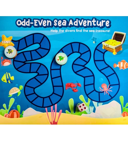 Odd Even Game Wooden Board Game Toys (MultiColor)