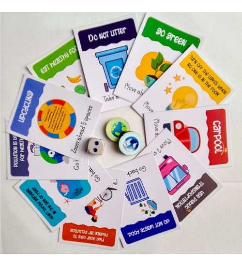 Saving Planet board Game Wooden Board Game Toys (MultiColor)