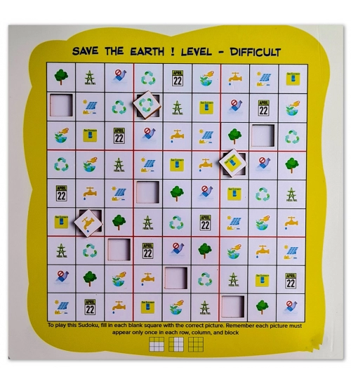 Save the earth - Difficult Wooden Puzzle Game Toys (MultiColor)