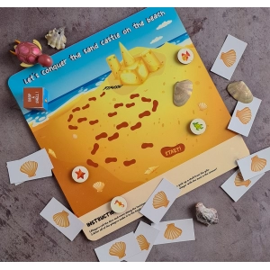 Generic Lets Conquer Sand Castle Wooden Board Game Toys (MultiColor)