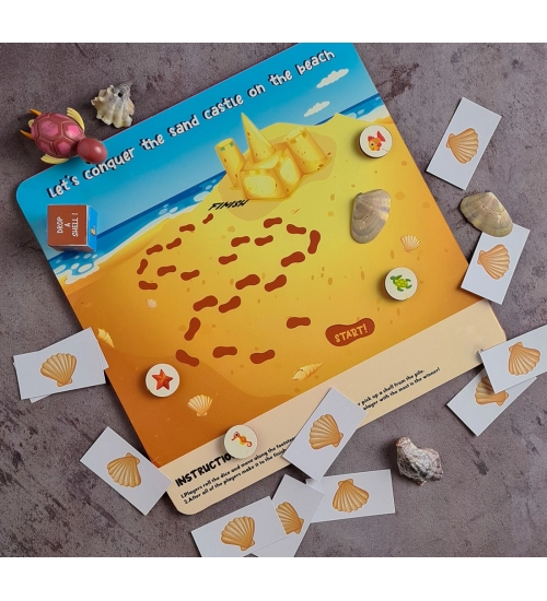 Lets Conquer Sand Castle Wooden Board Game Toys (MultiColor)