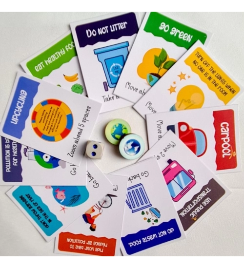 Saving Planet board Game Wooden Board Game Toys (MultiColor)