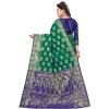 Women's Jacquard Woven Saree With Unstitched Blouse 5.5Mtr (Green) Women's Jacquard Woven Saree With Unstitched Blouse 5.5Mtr (Green)
