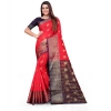 Women's Silk Blend Woven Saree With Unstitched Blouse 5.5Mtr (Red) Women's Silk Blend Woven Saree With Unstitched Blouse 5.5Mtr (Red)