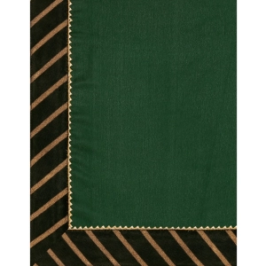 Generic Women's Chiffon Self Design Saree With Unstitched Blouse 5.5Mtr (Green)