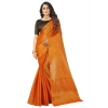 Women's Cotton Silk Self Design Saree With Unstitched Blouse 5.5Mtr (Orange) Women's Cotton Silk Self Design Saree With Unstitched Blouse 5.5Mtr (Orange)